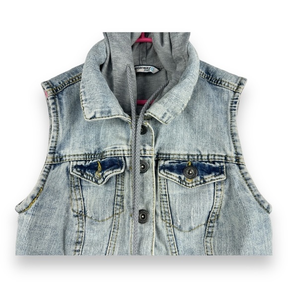 Girl’s Highway Jeans Jean Vest Jacket Size S - Picture 3 of 9
